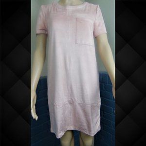 Allen B. Faux Suede Midi Blush Dress Size Medium